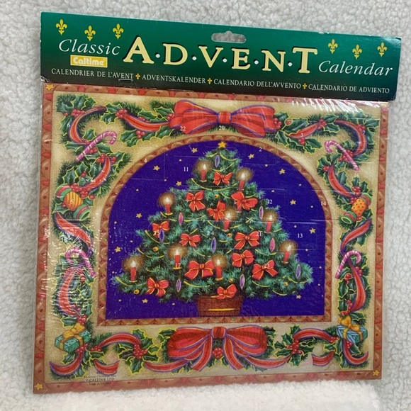Advent Calendar Victorian Christmas Tree 13" New Made in England - Picture 11 of 11